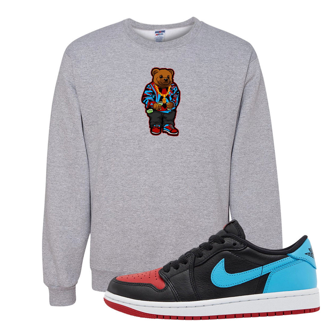 UNC to CHI Low 1s Crewneck Sweatshirt | Sweater Bear, Ash