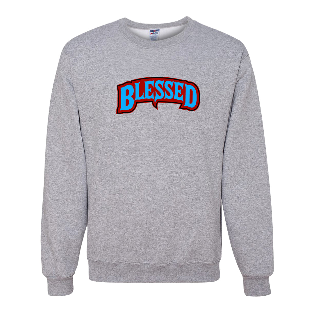 UNC to CHI Low 1s Crewneck Sweatshirt | Blessed Arch, Ash
