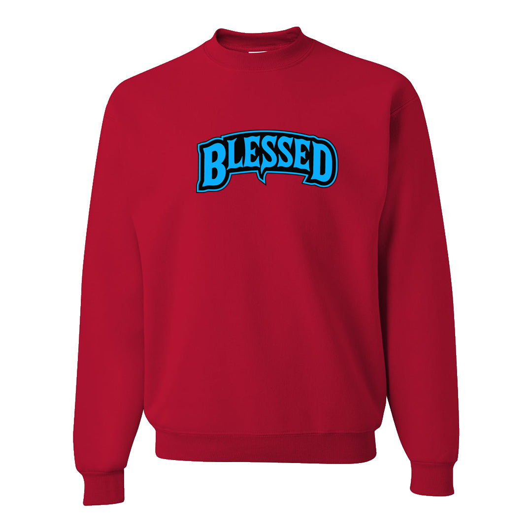 UNC to CHI Low 1s Crewneck Sweatshirt | Blessed Arch, Red