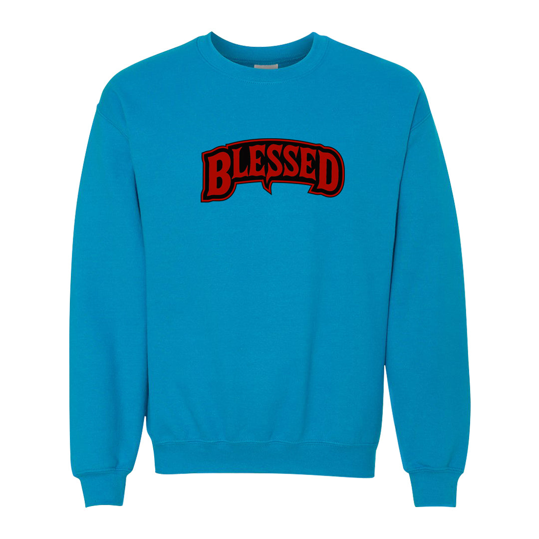 UNC to CHI Low 1s Crewneck Sweatshirt | Blessed Arch, Sapphire