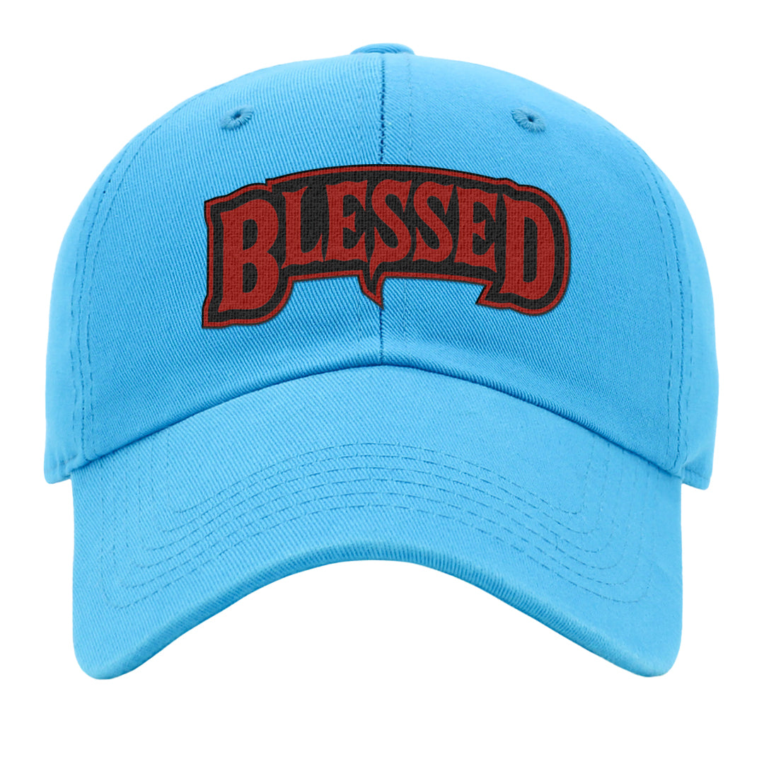 UNC to CHI Low 1s Dad Hat | Blessed Arch, Aqua