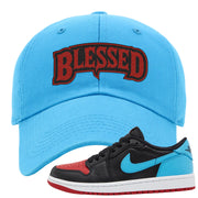 UNC to CHI Low 1s Dad Hat | Blessed Arch, Aqua