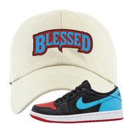 UNC to CHI Low 1s Dad Hat | Blessed Arch, White