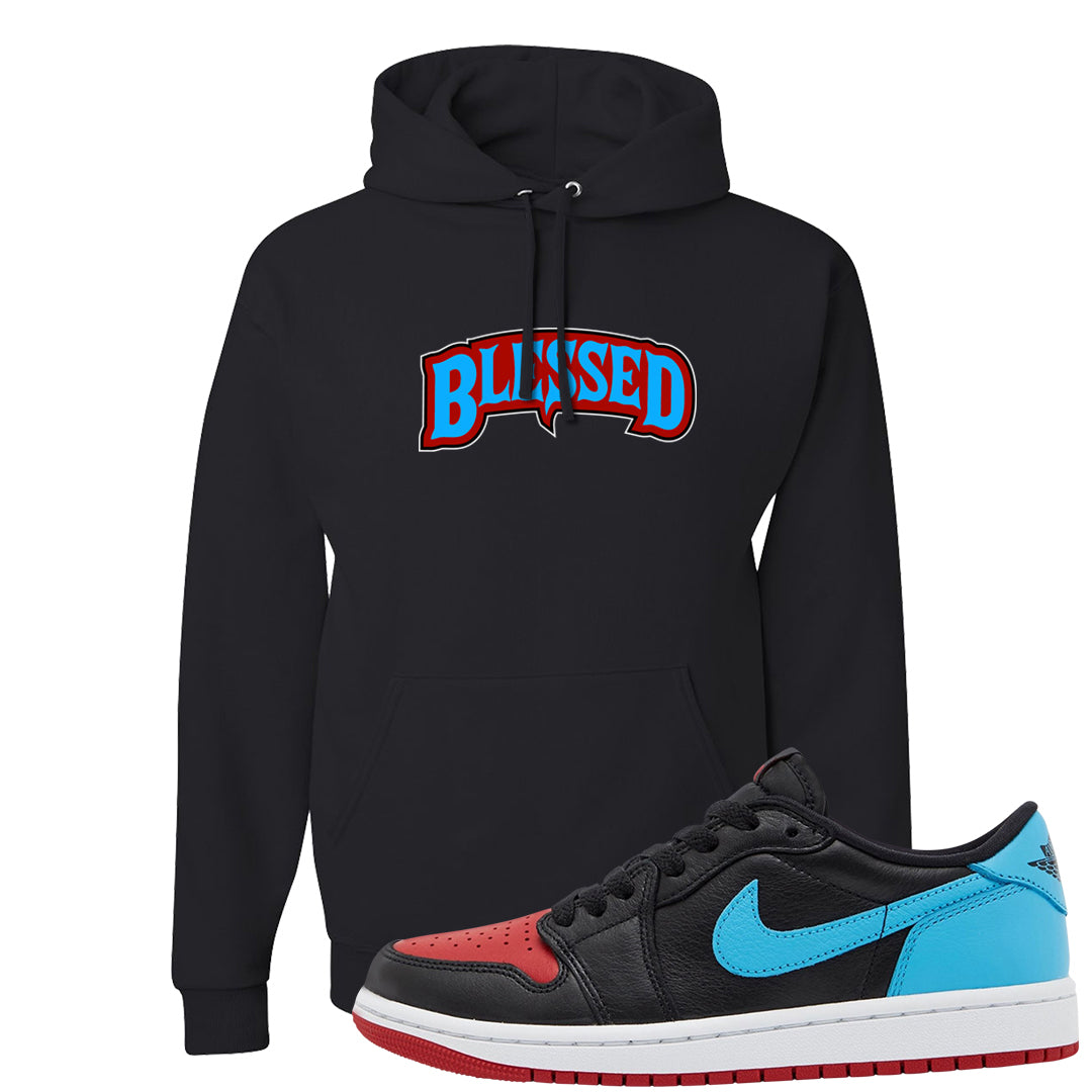 UNC to CHI Low 1s Hoodie | Blessed Arch, Black