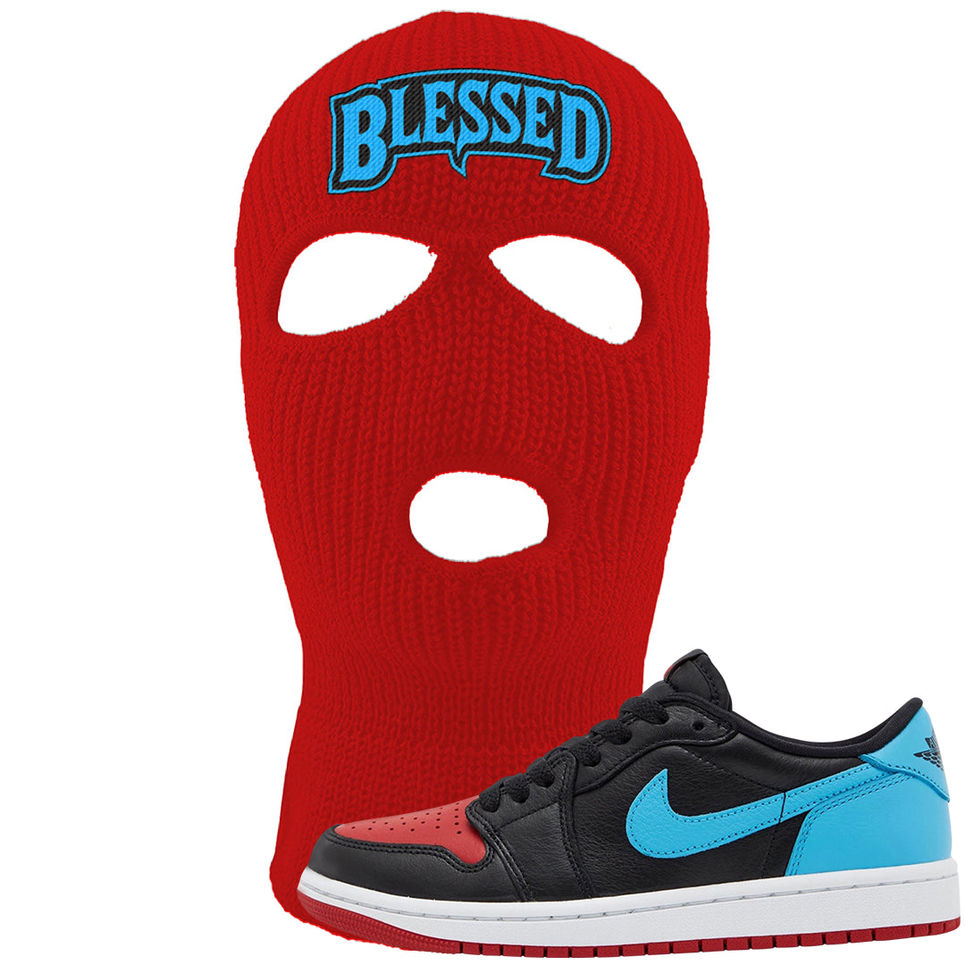 UNC to CHI Low 1s Ski Mask | Blessed Arch, Red