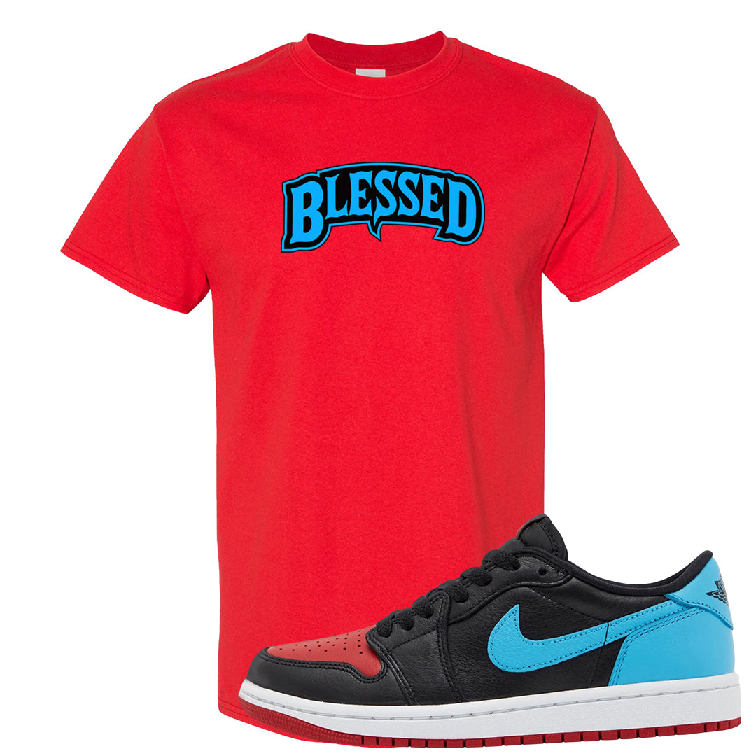 UNC to CHI Low 1s T Shirt | Blessed Arch, Red