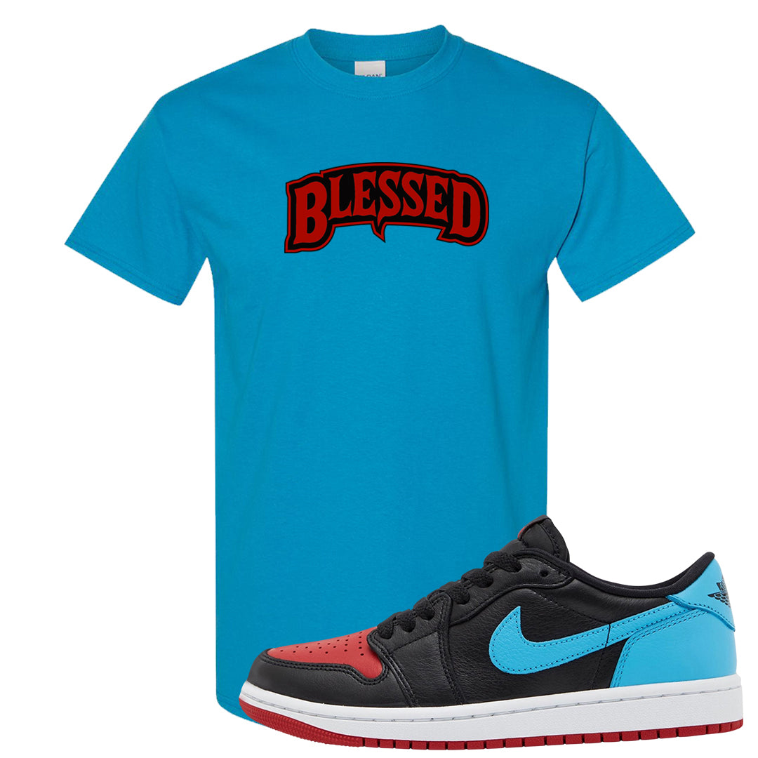 UNC to CHI Low 1s T Shirt | Blessed Arch, Sapphire