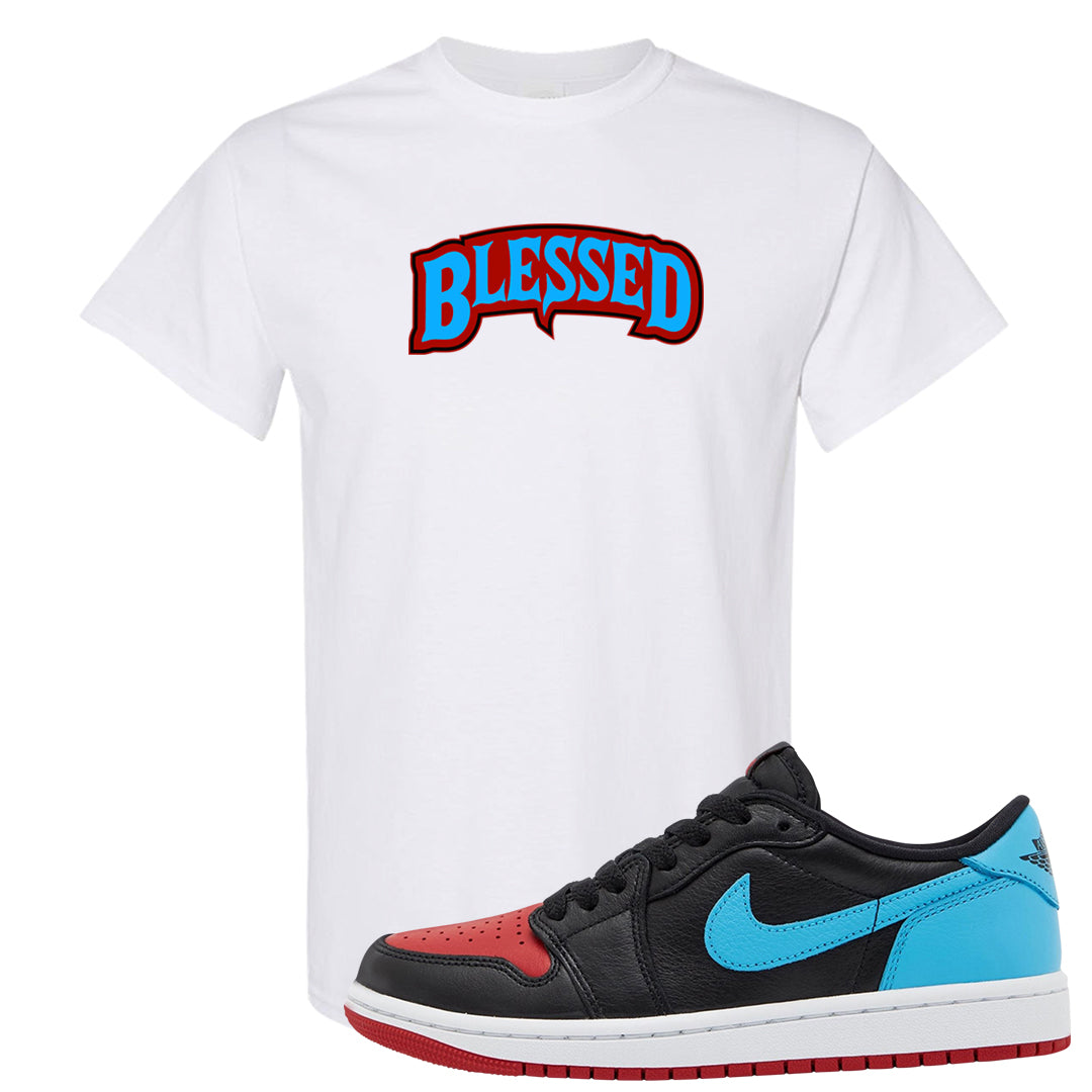 UNC to CHI Low 1s T Shirt | Blessed Arch, White