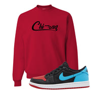 UNC to CHI Low 1s Crewneck Sweatshirt | Chiraq, Red