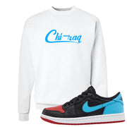 UNC to CHI Low 1s Crewneck Sweatshirt | Chiraq, White