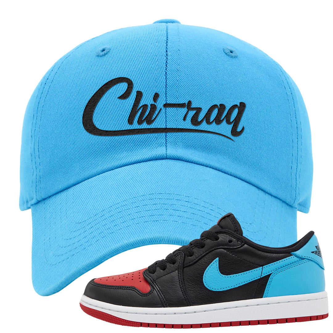 UNC to CHI Low 1s Dad Hat | Chiraq, Aqua