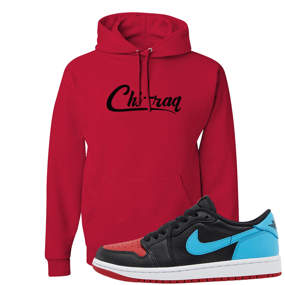 UNC to CHI Low 1s Hoodie | Chiraq, Red