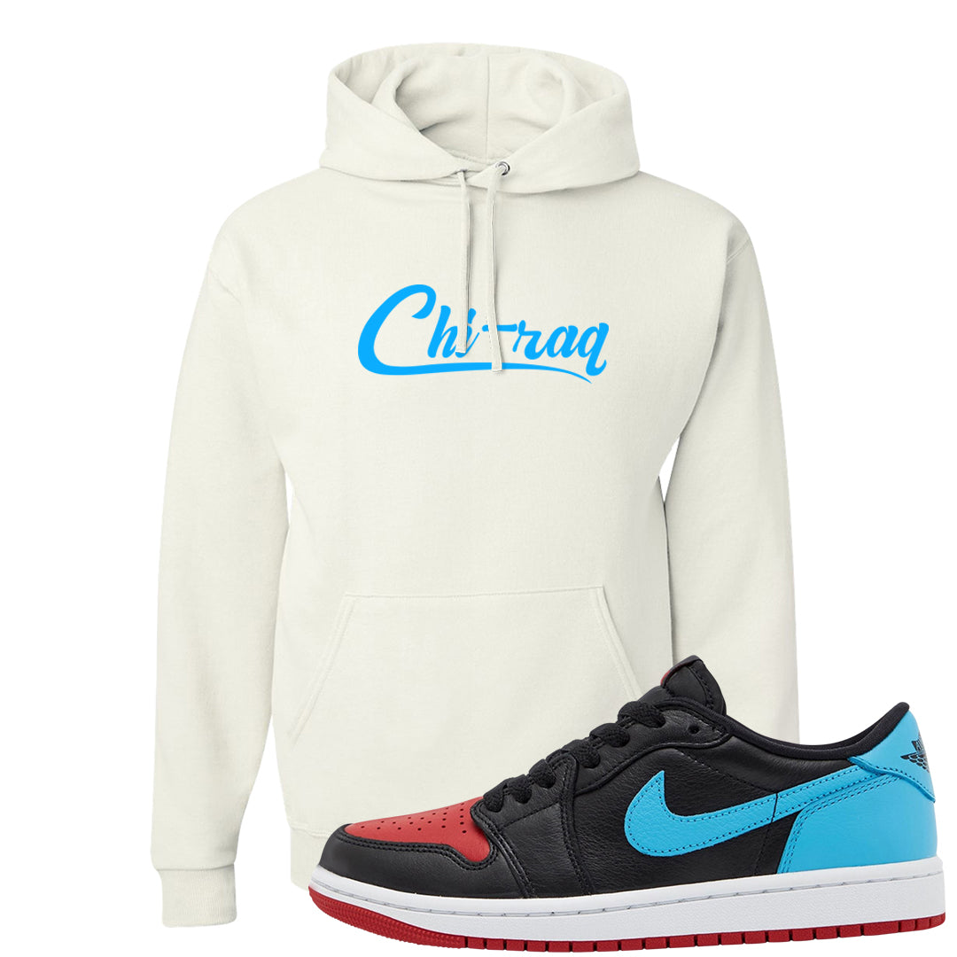 UNC to CHI Low 1s Hoodie | Chiraq, White