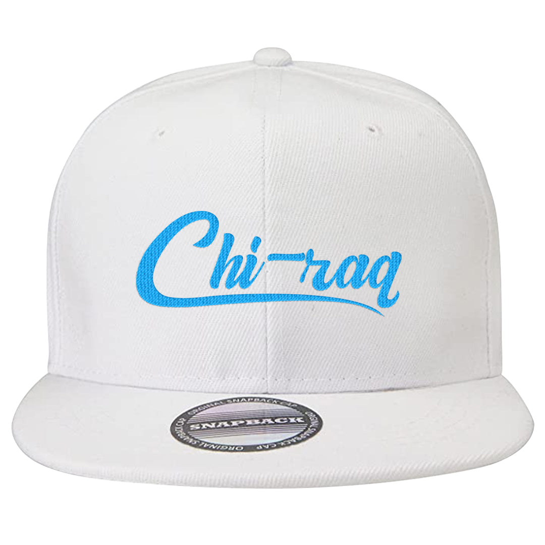 UNC to CHI Low 1s Snapback Hat | Chiraq, White