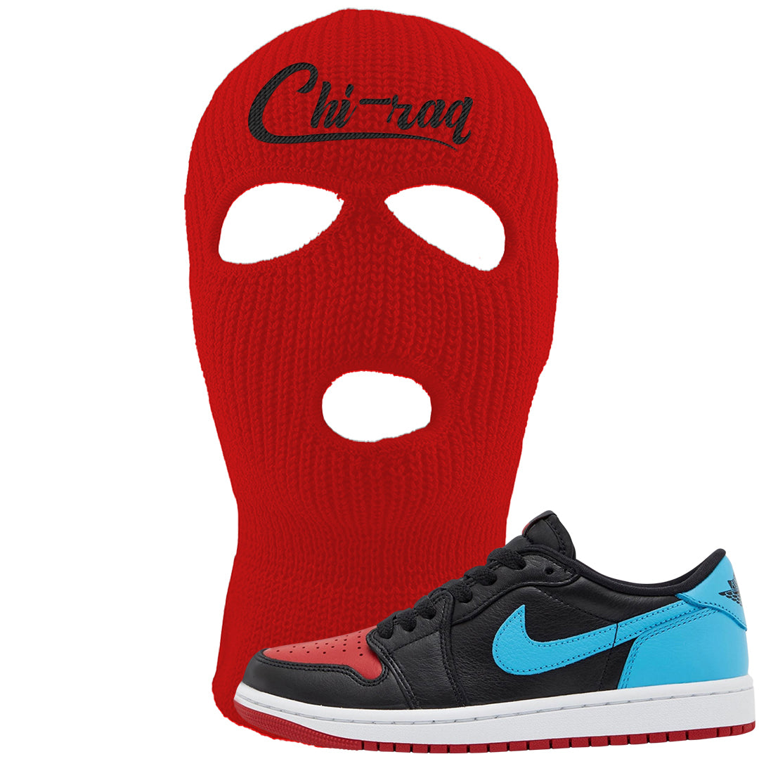 UNC to CHI Low 1s Ski Mask | Chiraq, Red