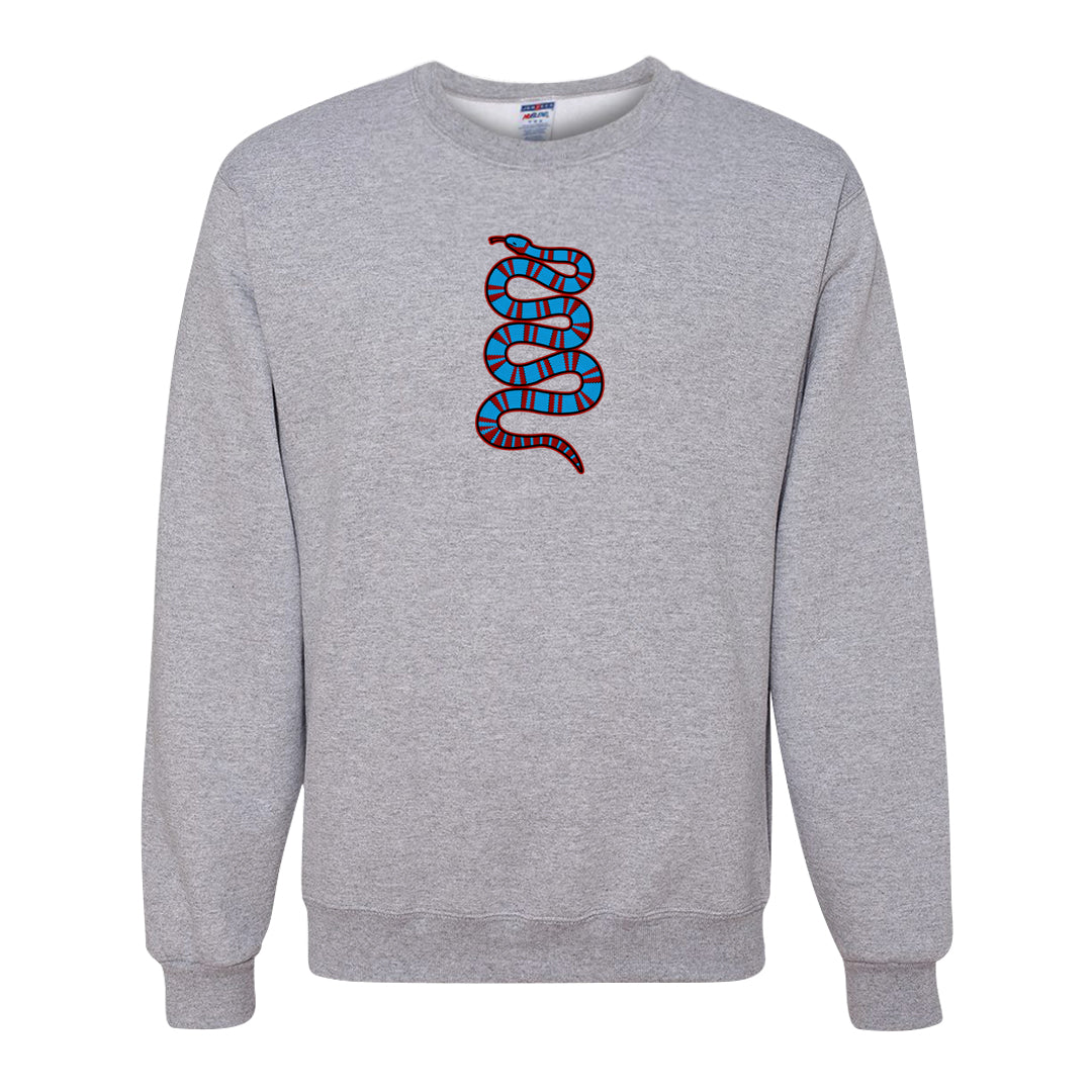 UNC to CHI Low 1s Crewneck Sweatshirt | Coiled Snake, Ash