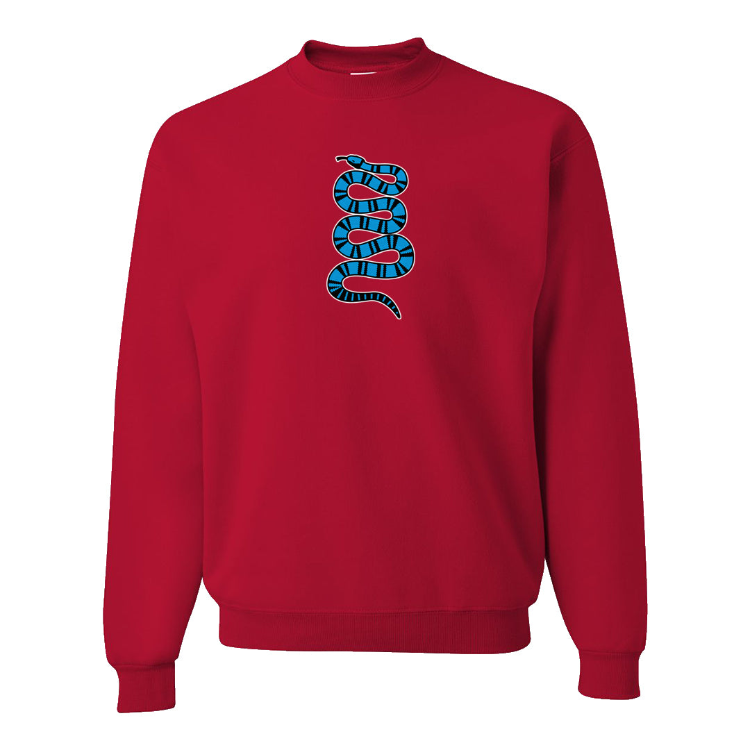 UNC to CHI Low 1s Crewneck Sweatshirt | Coiled Snake, Red