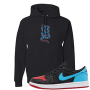 UNC to CHI Low 1s Hoodie | Coiled Snake, Black