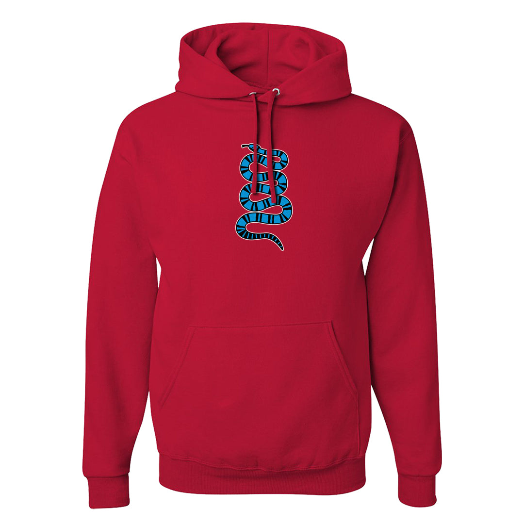 UNC to CHI Low 1s Hoodie | Coiled Snake, Red