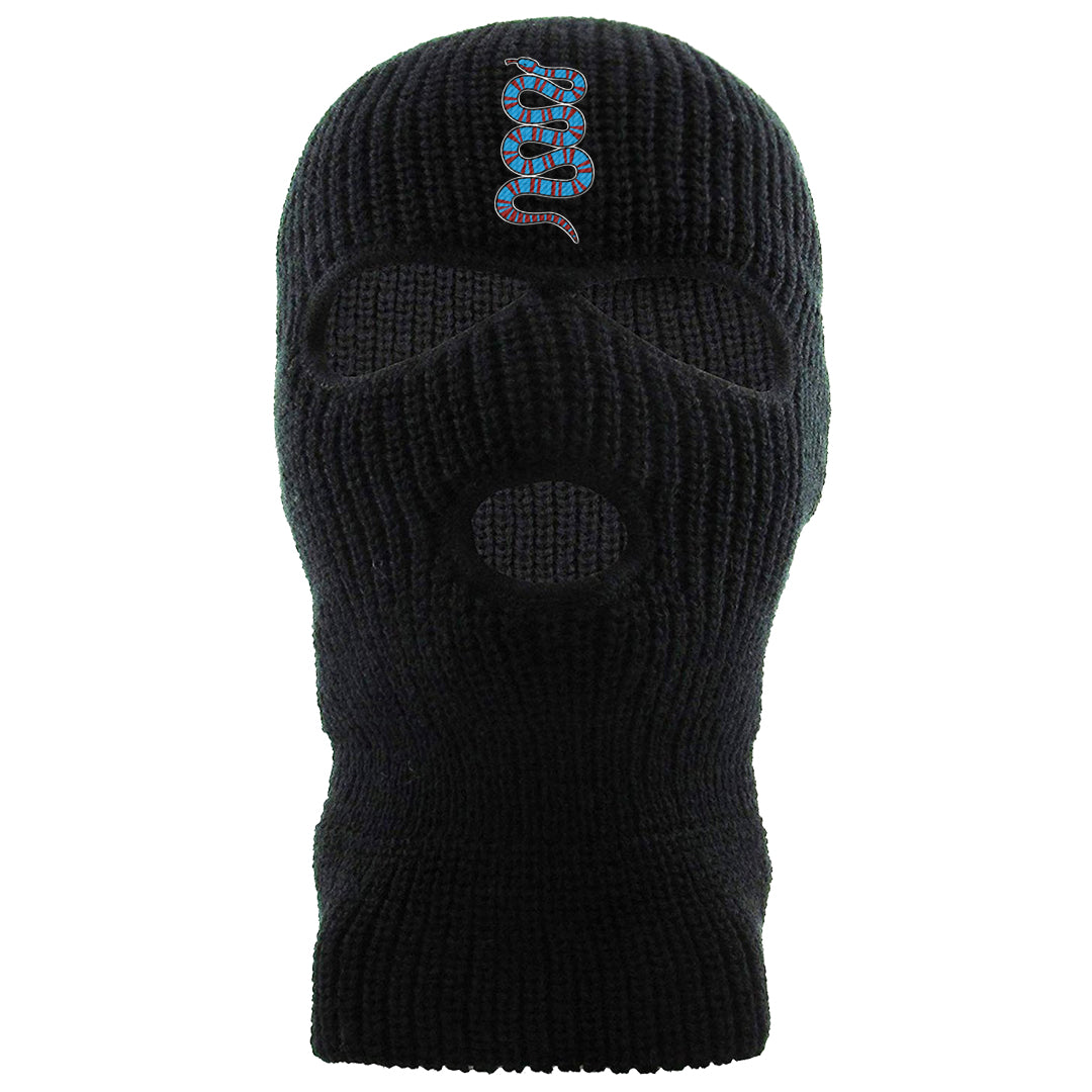 UNC to CHI Low 1s Ski Mask | Coiled Snake, Black