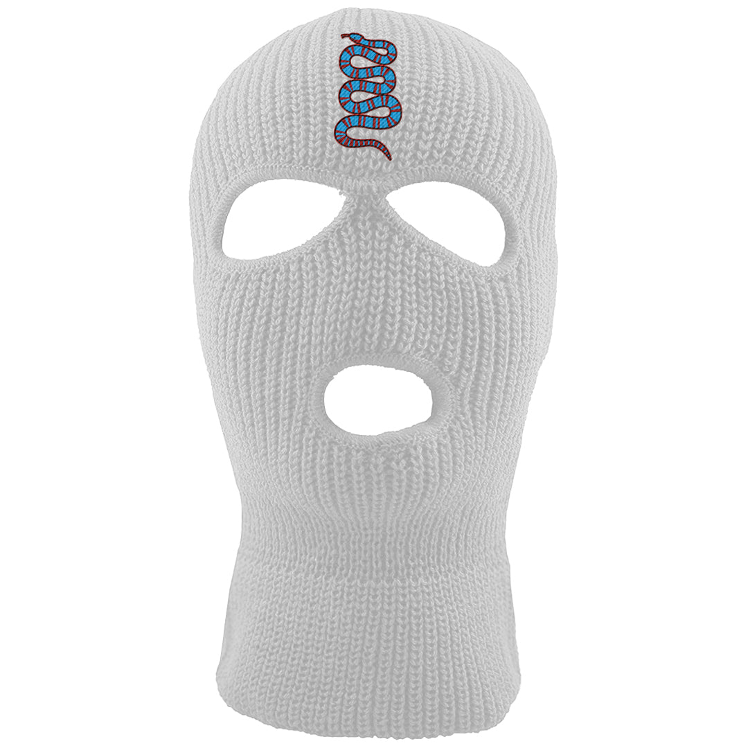 UNC to CHI Low 1s Ski Mask | Coiled Snake, White