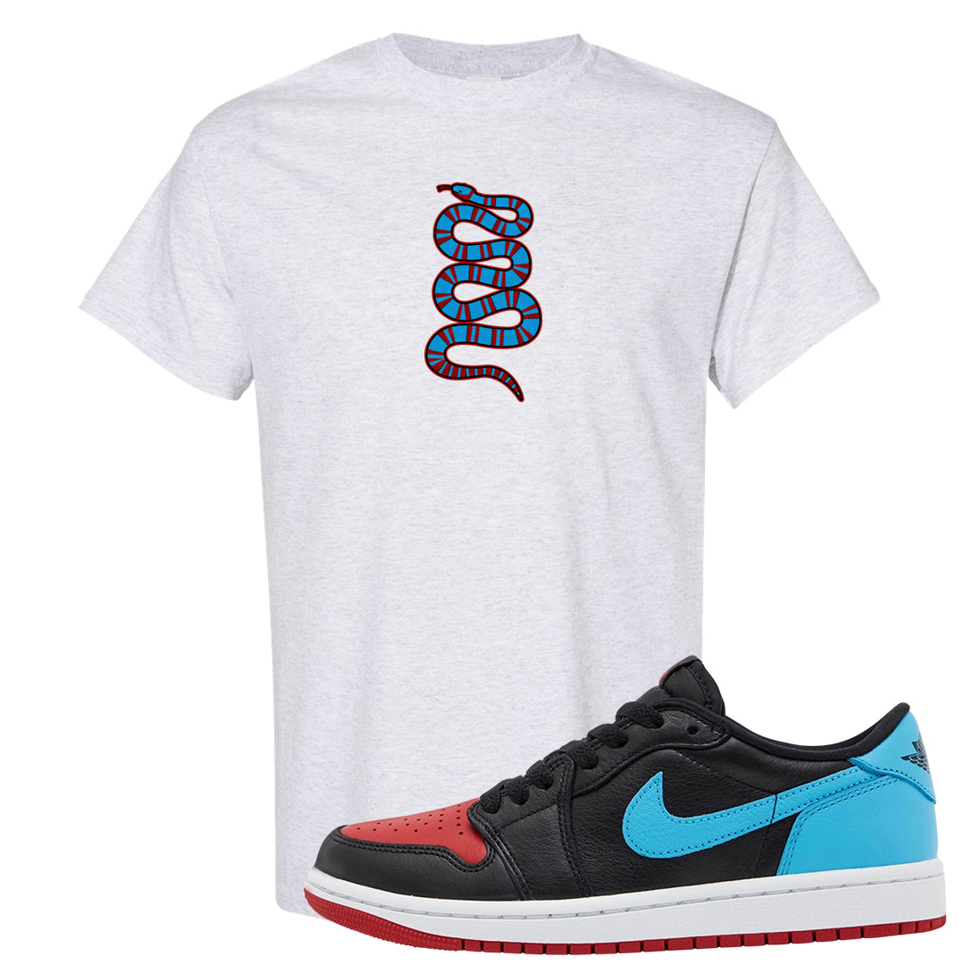 UNC to CHI Low 1s T Shirt | Coiled Snake, Ash