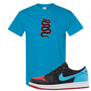 UNC to CHI Low 1s T Shirt | Coiled Snake, Sapphire