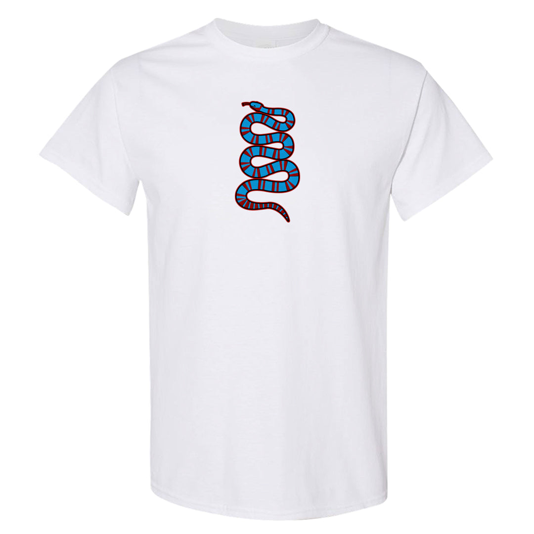 UNC to CHI Low 1s T Shirt | Coiled Snake, White