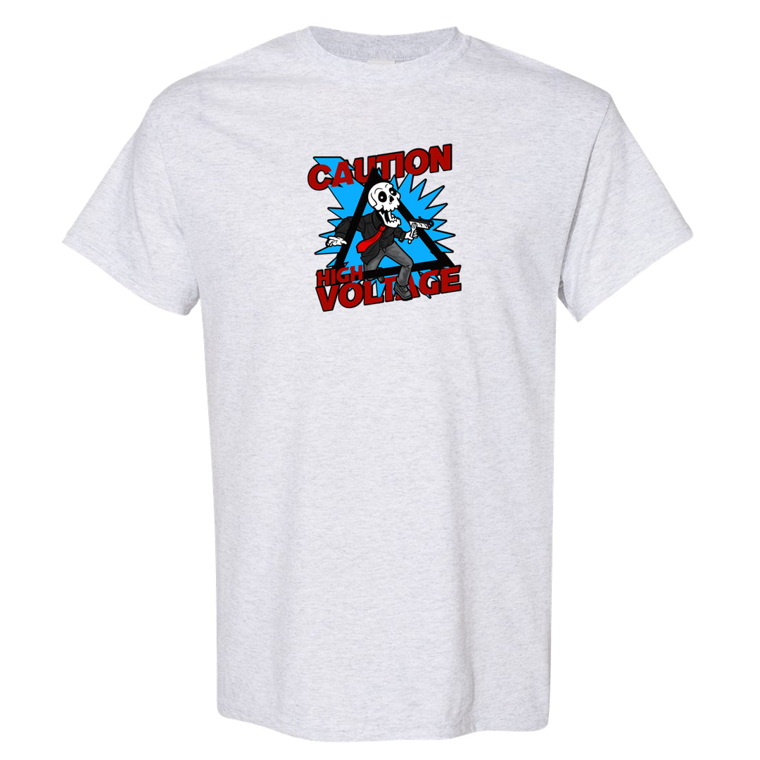 UNC to CHI Low 1s T Shirt | Caution High Voltage, Ash