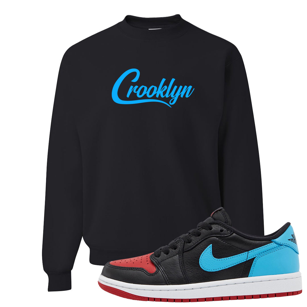 UNC to CHI Low 1s Crewneck Sweatshirt | Crooklyn, Black