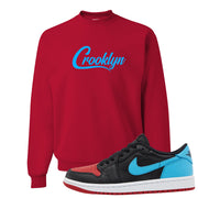 UNC to CHI Low 1s Crewneck Sweatshirt | Crooklyn, Red