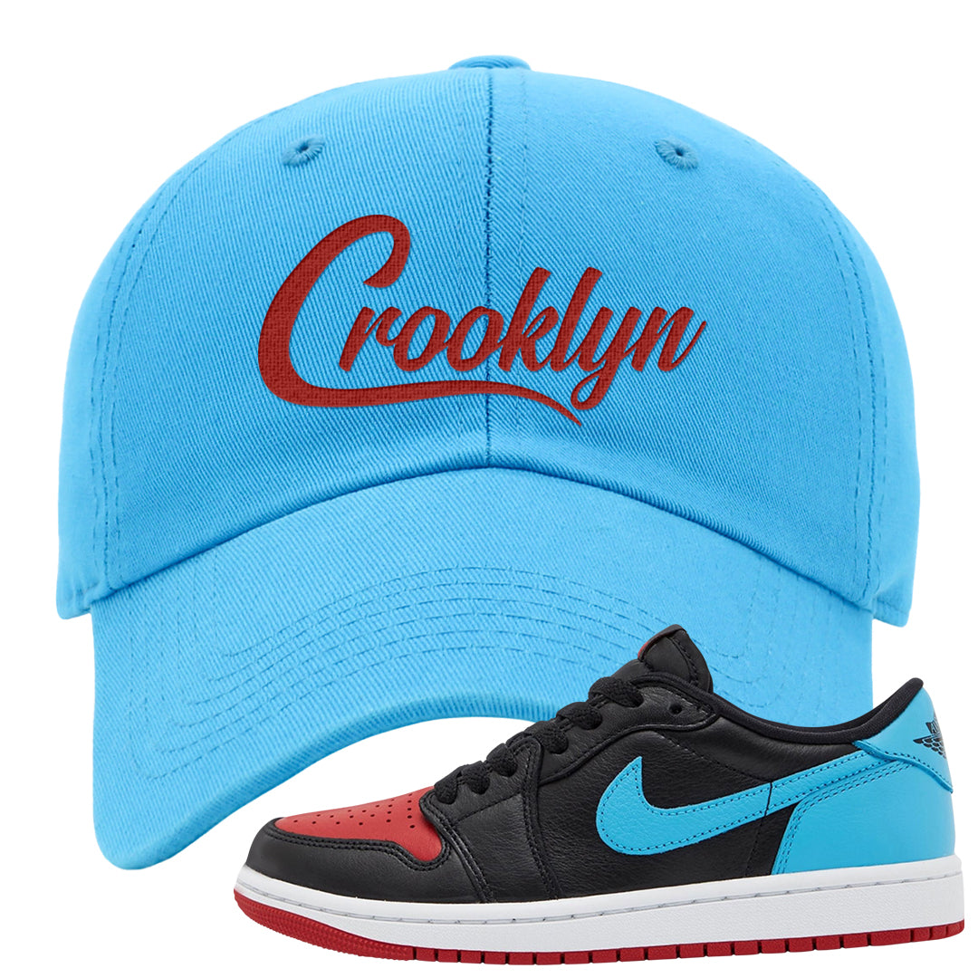 UNC to CHI Low 1s Dad Hat | Crooklyn, Aqua