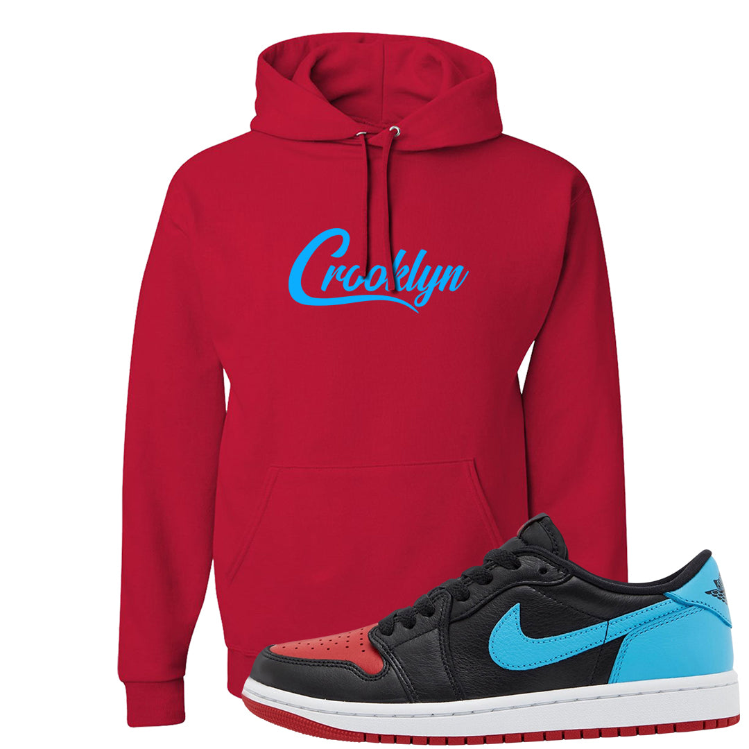 UNC to CHI Low 1s Hoodie | Crooklyn, Red