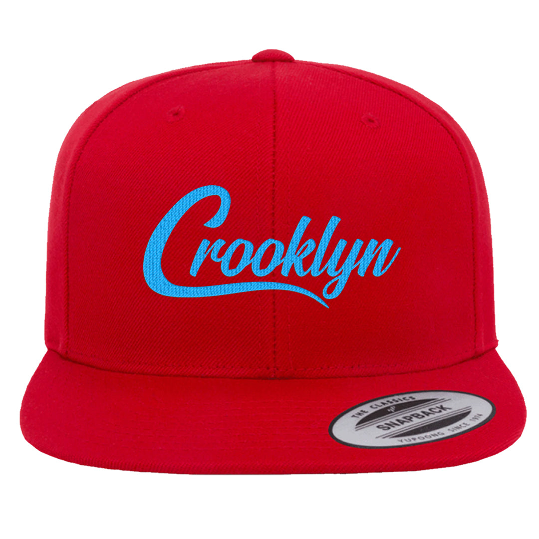 UNC to CHI Low 1s Snapback Hat | Crooklyn, Red