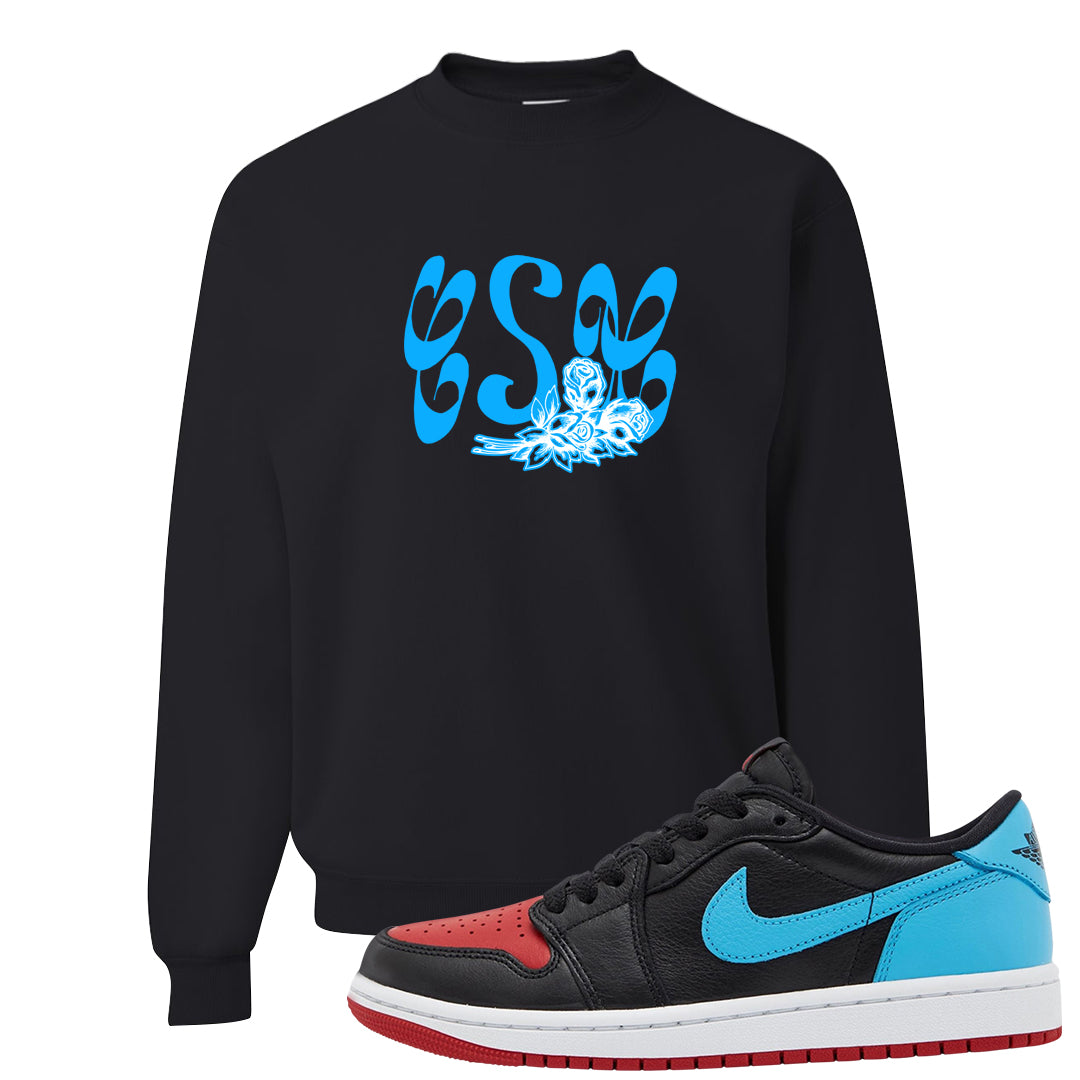 UNC to CHI Low 1s Crewneck Sweatshirt | Certified Sneakerhead, Black