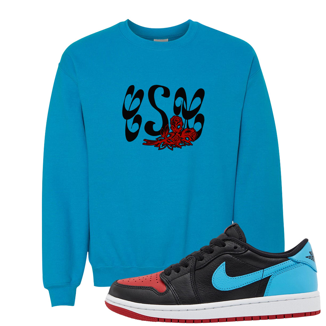 UNC to CHI Low 1s Crewneck Sweatshirt | Certified Sneakerhead, Sapphire