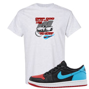 UNC to CHI Low 1s T Shirt | Drip God Racing Club, Ash