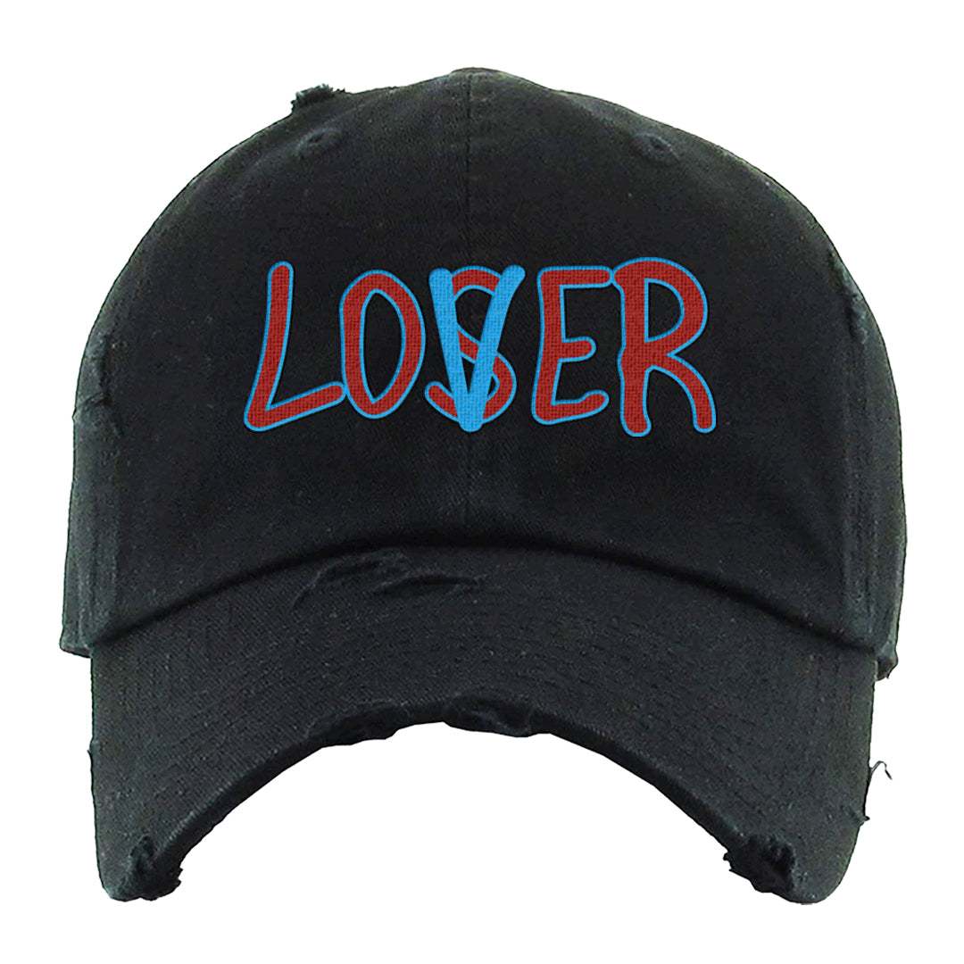 UNC to CHI Low 1s Distressed Dad Hat | Lover, Black