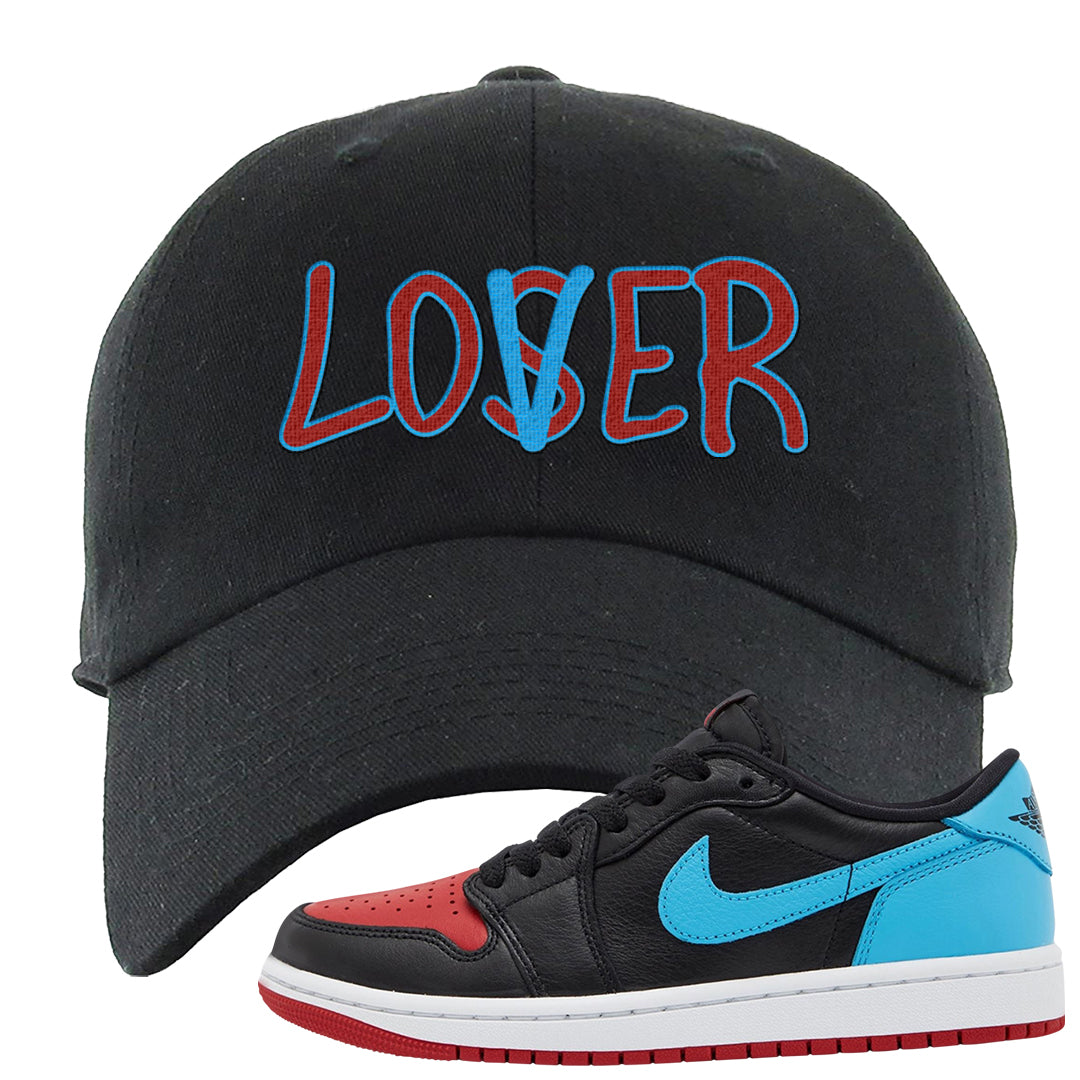 UNC to CHI Low 1s Dad Hat | Lover, Black