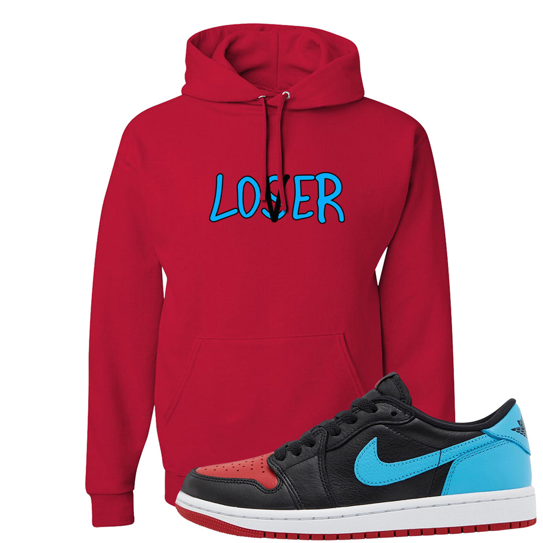 UNC to CHI Low 1s Hoodie | Lover, Red