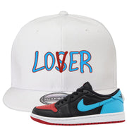 UNC to CHI Low 1s Snapback Hat | Lover, White