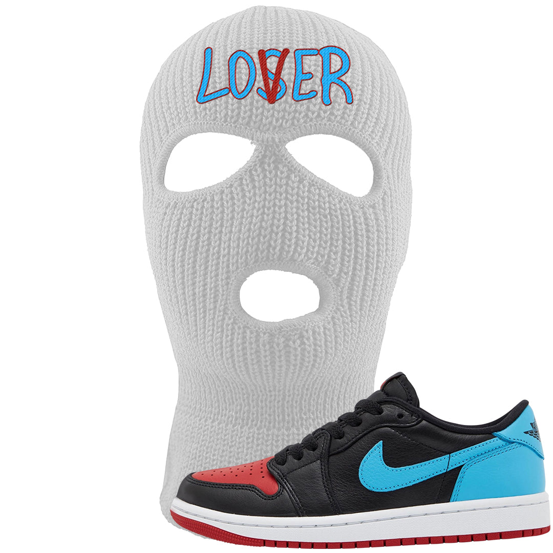 UNC to CHI Low 1s Ski Mask | Lover, White