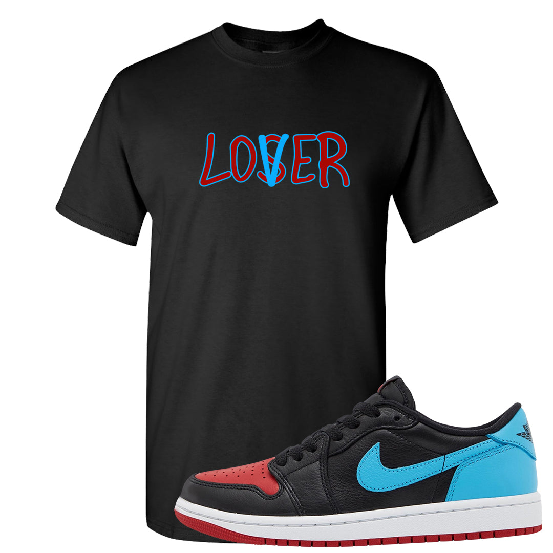 UNC to CHI Low 1s T Shirt | Lover, Black