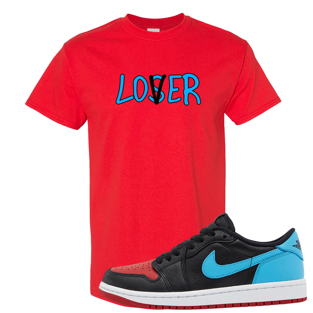 UNC to CHI Low 1s T Shirt | Lover, Red
