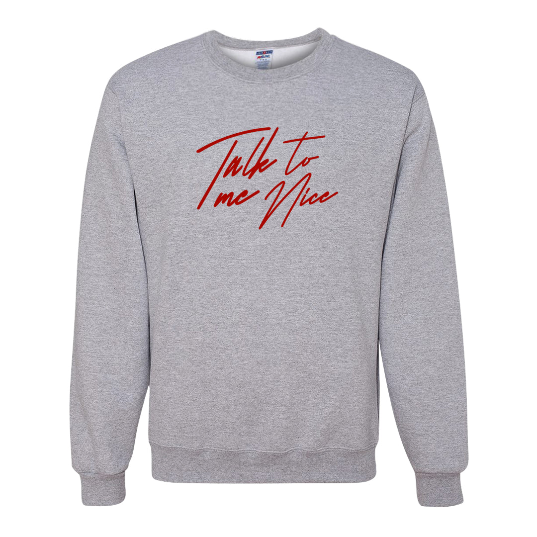 UNC to CHI Low 1s Crewneck Sweatshirt | Talk To Me Nice, Ash