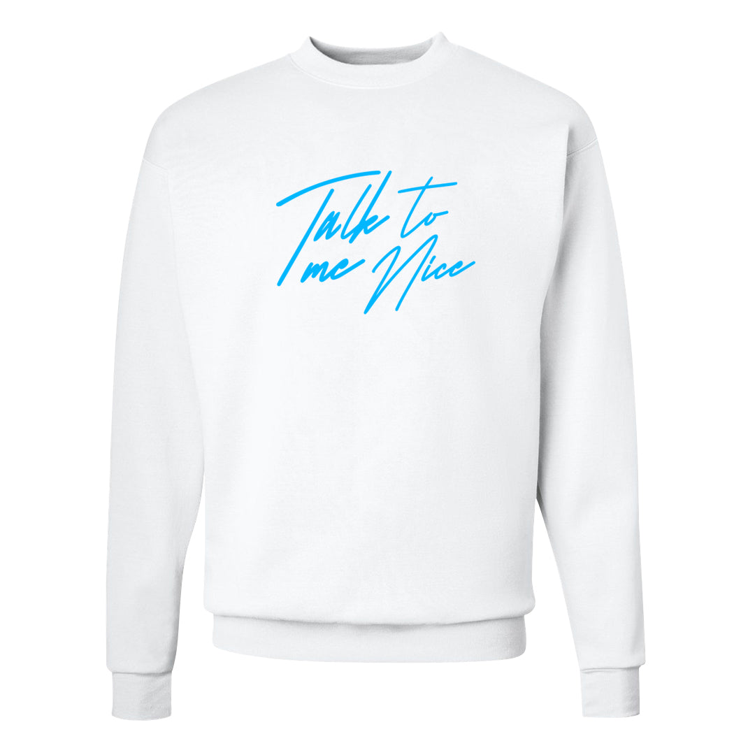 UNC to CHI Low 1s Crewneck Sweatshirt | Talk To Me Nice, White