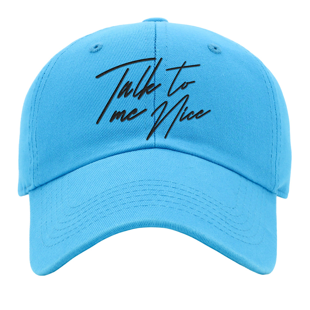 UNC to CHI Low 1s Dad Hat | Talk To Me Nice, Aqua