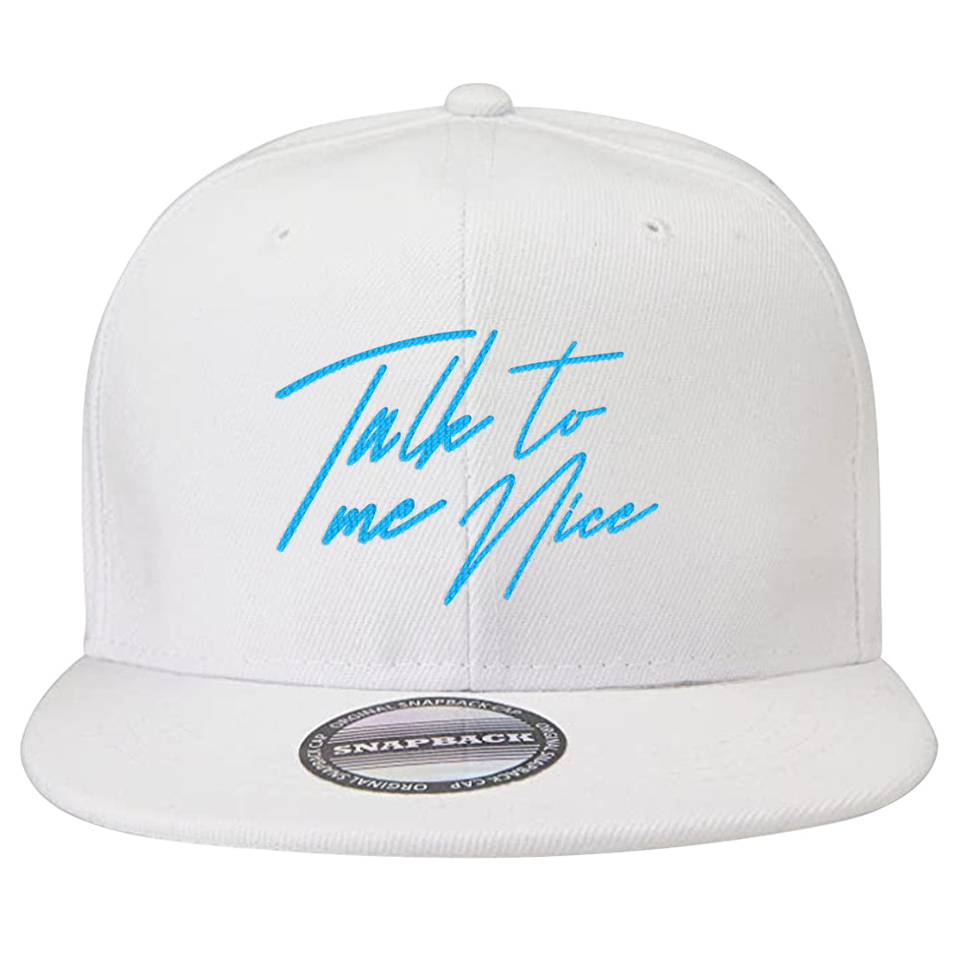 UNC to CHI Low 1s Snapback Hat | Talk To Me Nice, White