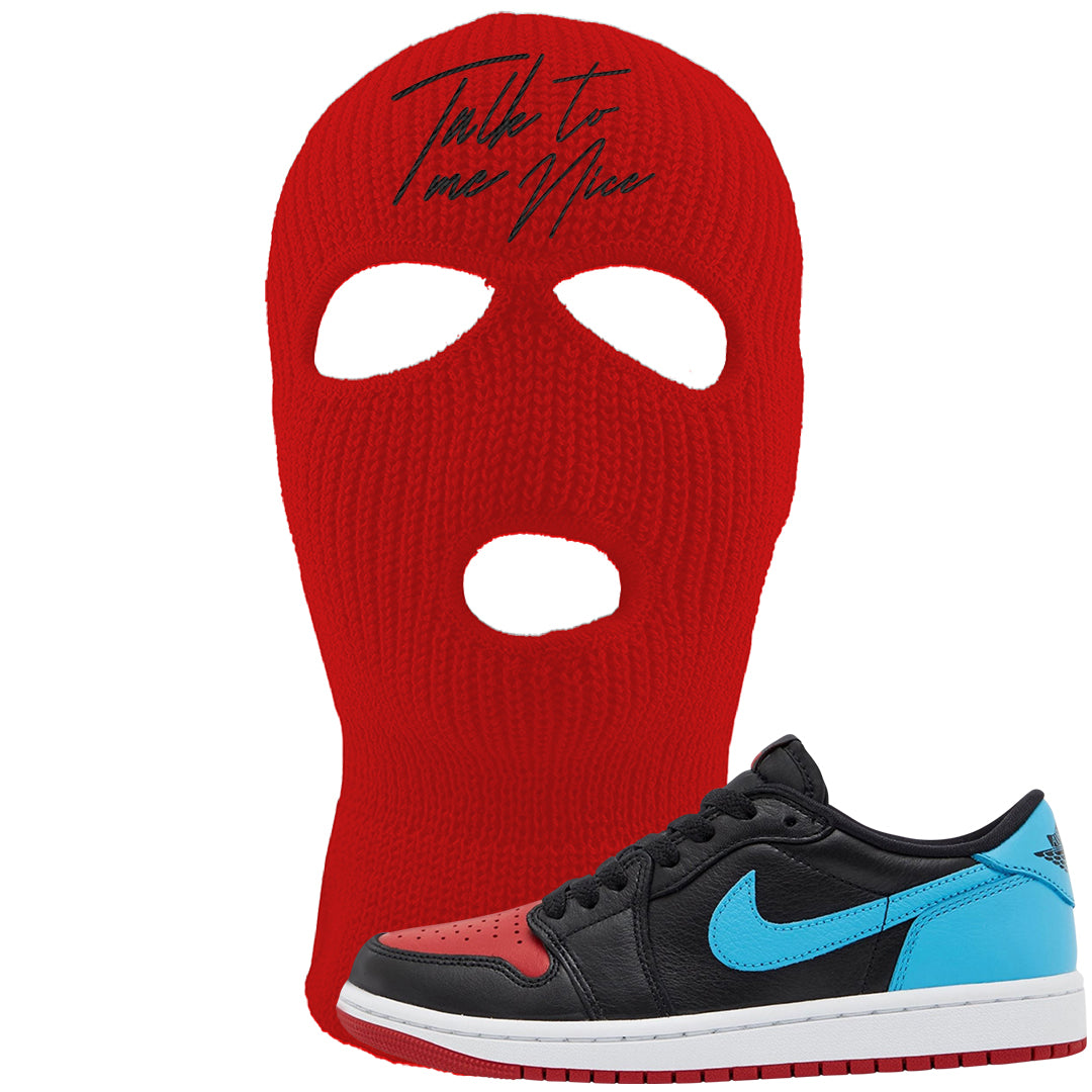 UNC to CHI Low 1s Ski Mask | Talk To Me Nice, Red