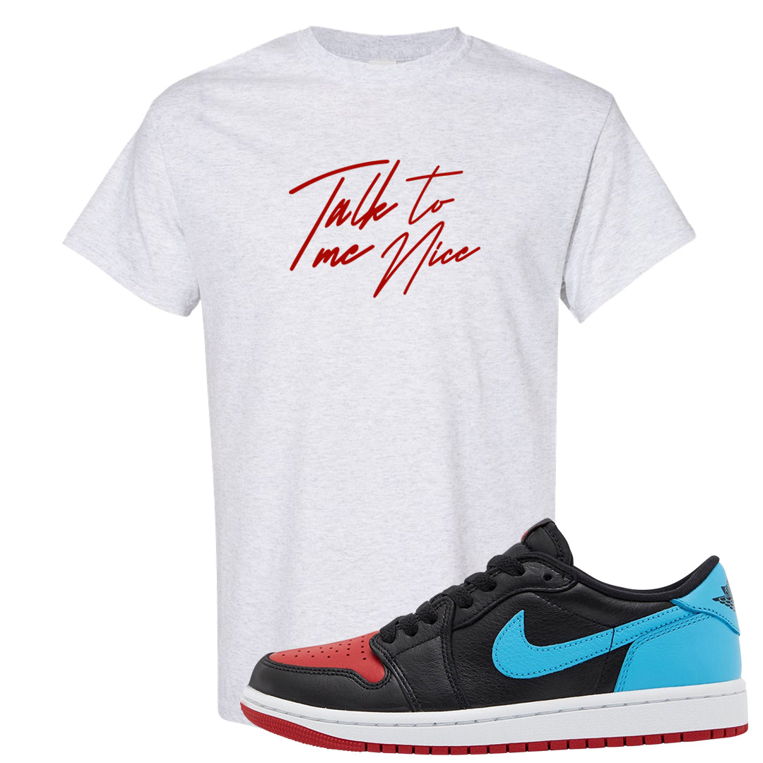 UNC to CHI Low 1s T Shirt | Talk To Me Nice, Ash